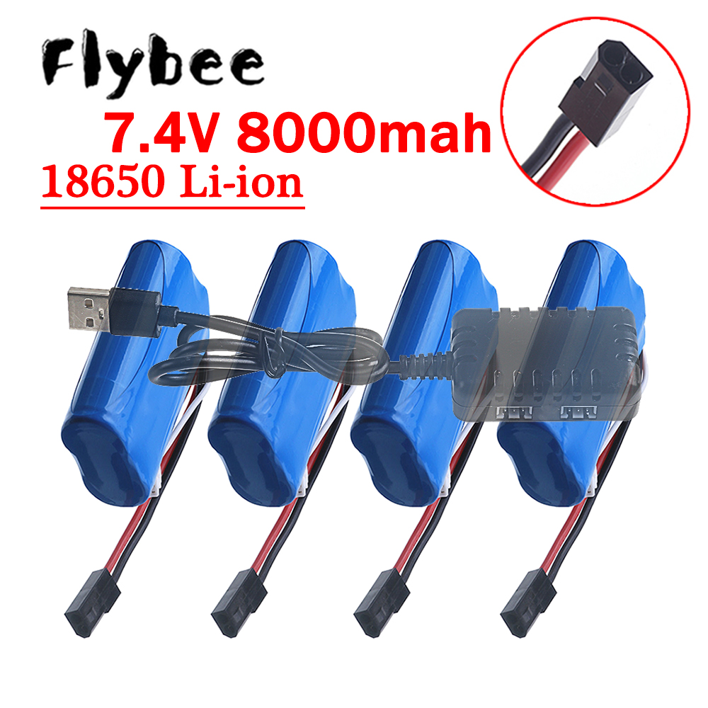 Rc Hobby Boat - (5500 Plug) 18650 7.4V 8000Mah Battery,