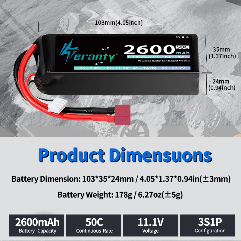 TERANTY 3S 2200/2400/2600mAh L - Rc Hobby Boat 评论和价格