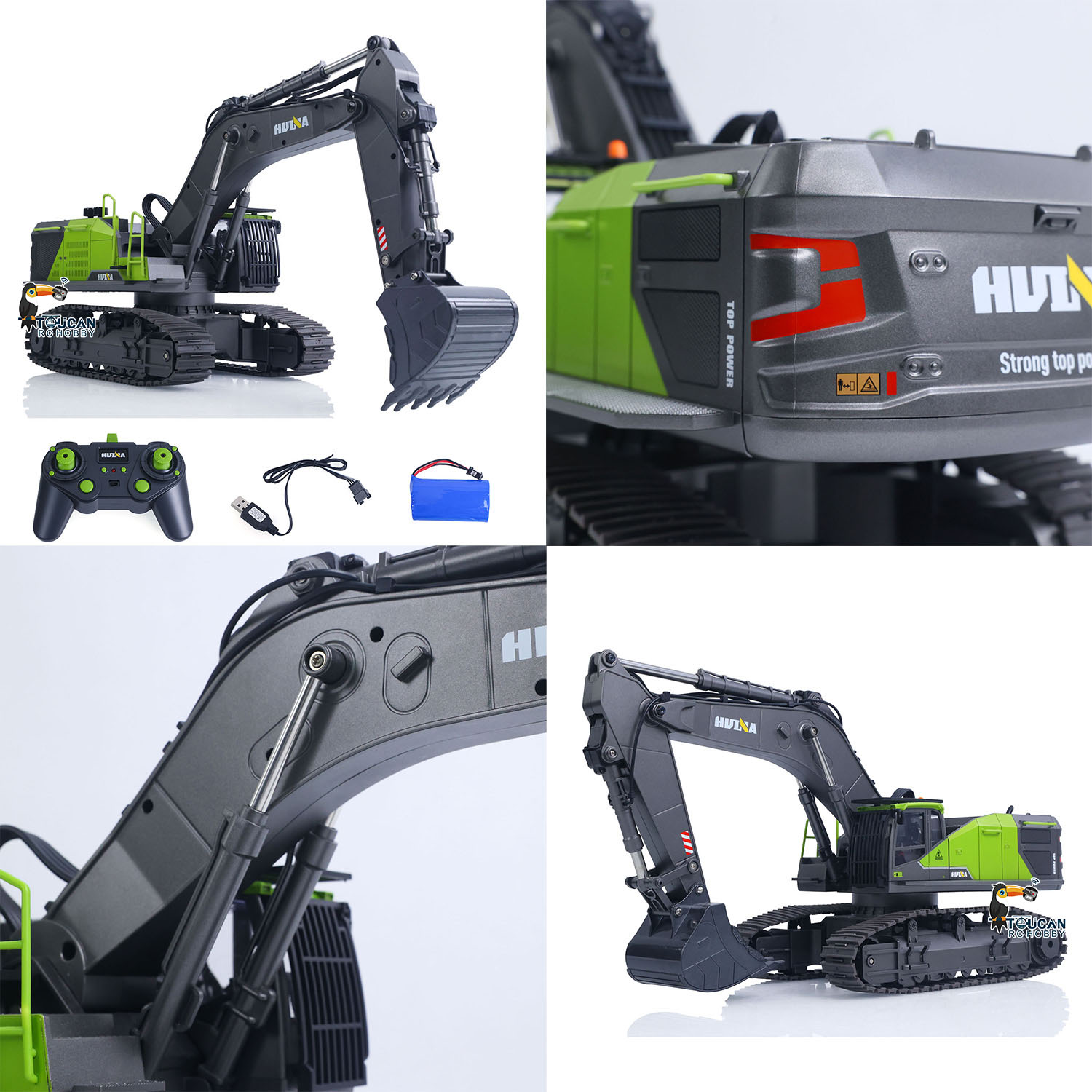 US Stock Toys HUINA 1/14 593 M - Rc Excavator Hobby 评论和价格