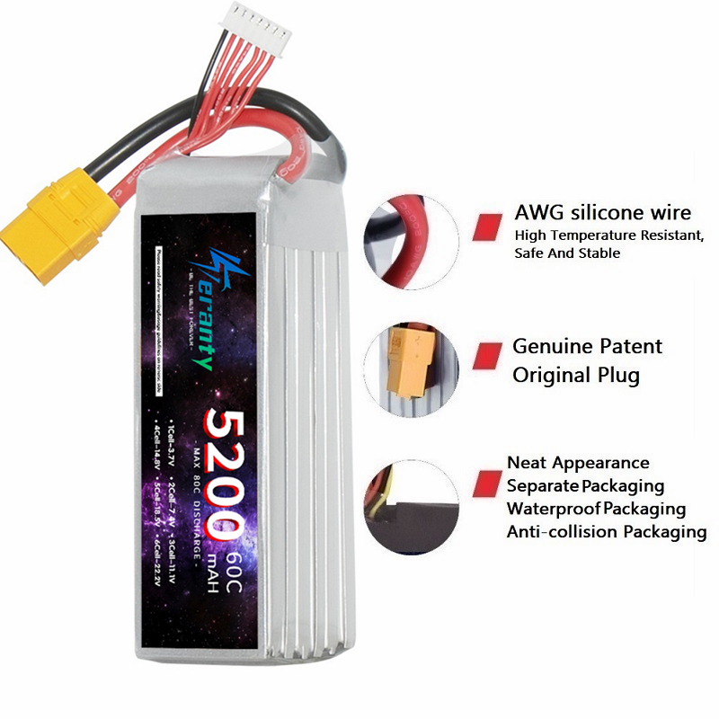 TERANTY 6S 5200mAh Lipo Batter - Rc Hobby Boat 评论和价格