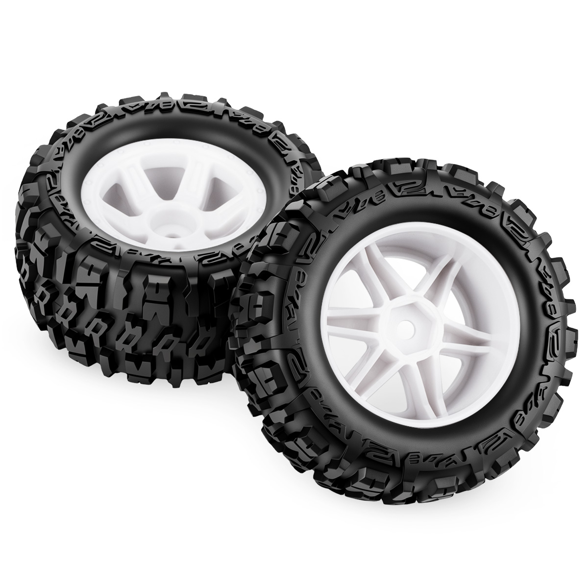 4Pcs 87mm Rubber Tires Wheels  - Rc Truck Monster 评论和价格